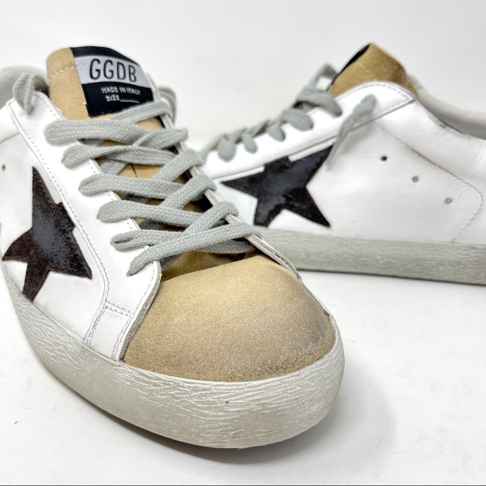 Golden Goose Superstar Men Classic White Leather Sneakers Laminated US 9 EU 42 - Picture 5 of 10